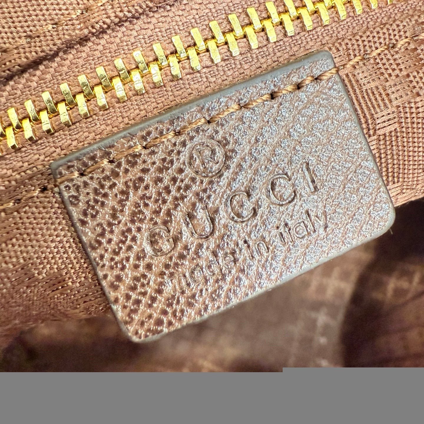 Gucci Generation GG Canvas Tote Apricot Red-Green Web 875941