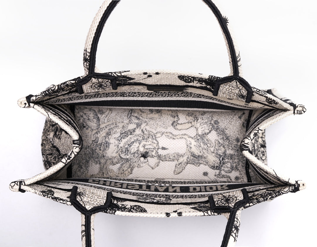 dior book tote christian d10r size 1286 black