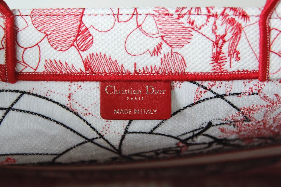 1286 book tote big size 41 5cm embroidery logo red handbag