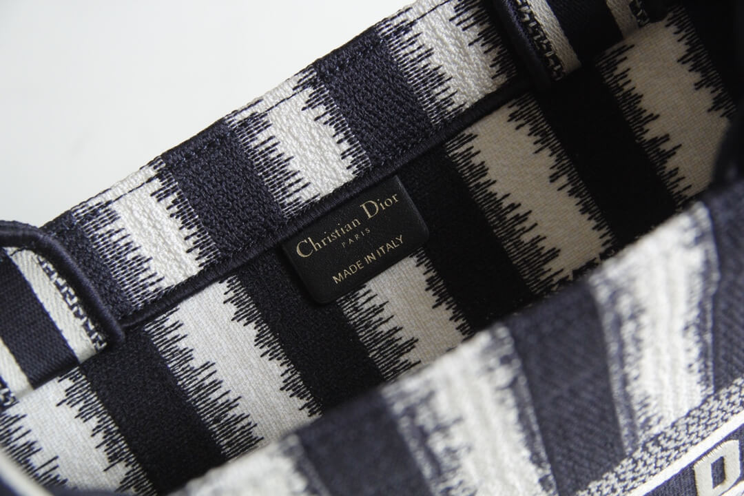 1286 book bag tote embroidery 36 5cm 41 5cm handbag black and white