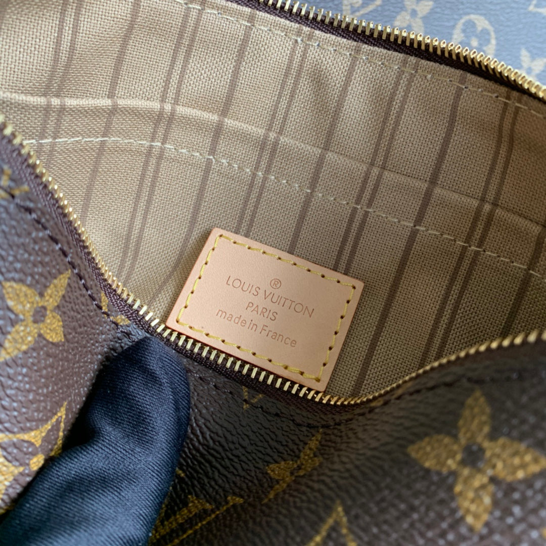 neverfull tote bag m40995 monogram apricot inside