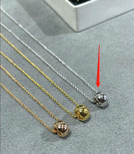 advanced lingge small gold bead necklace rose gold lock bone chain xla62