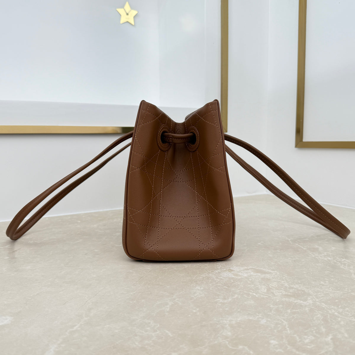 Dior Small Promenade Shopping Bag Caramel M1410