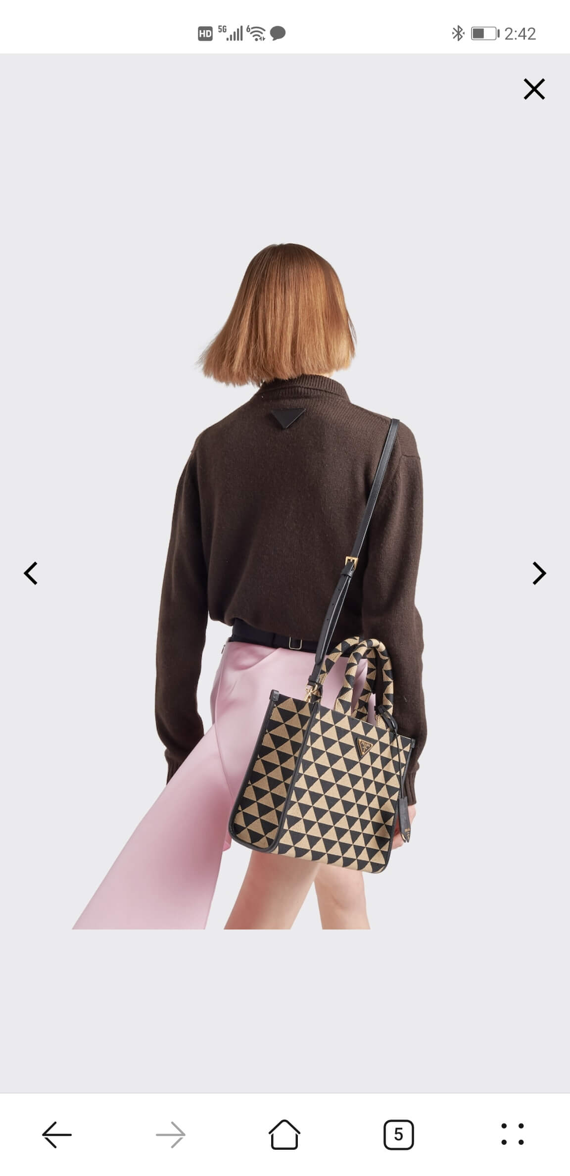 pra mario canvas tote bag brown saffiano leather 1ba354