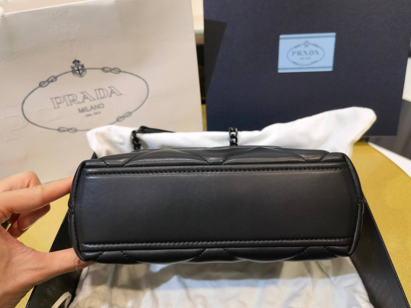 1bd233 prada spectrum 22cm black shoulder bag cross body bags