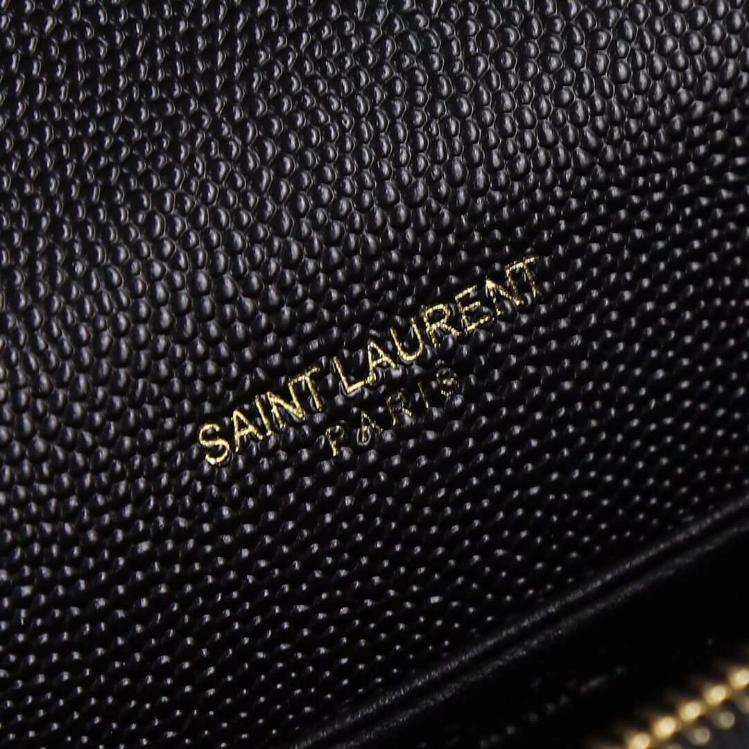 y s l kate shoulder bag black caviar leather golden chain small 393953