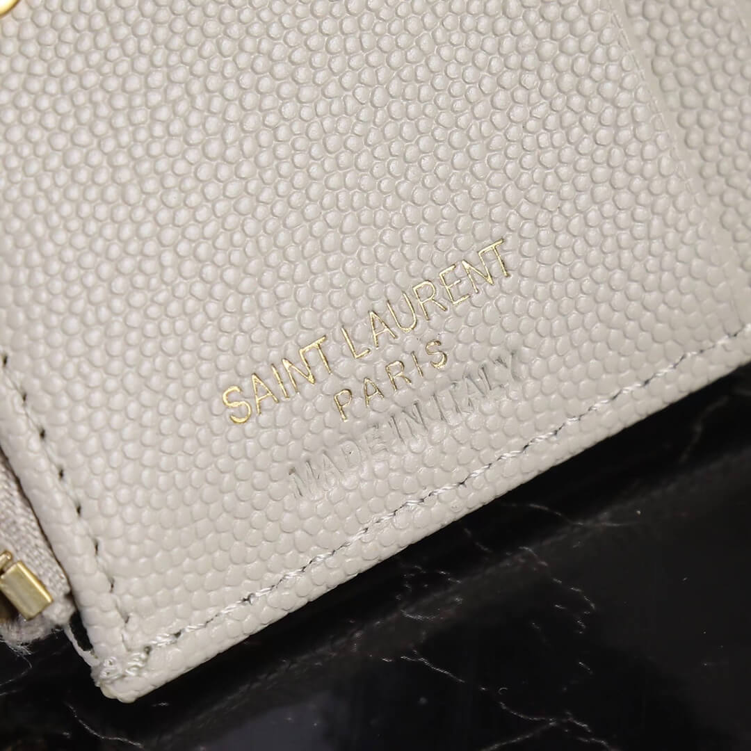 ys l358094 wallet black metallic silver leather µĸ±±¾