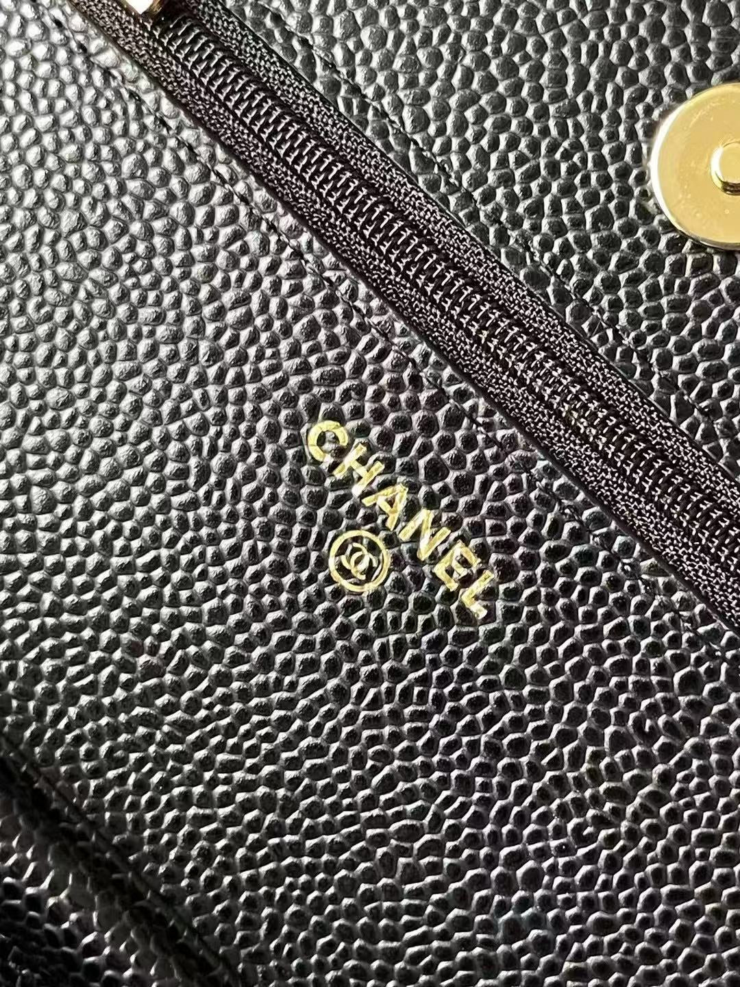 Chanel caviar clossbody bags black CF WOC 0250