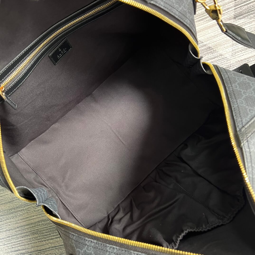 696014 handbag gg supreme 42cm black pvc