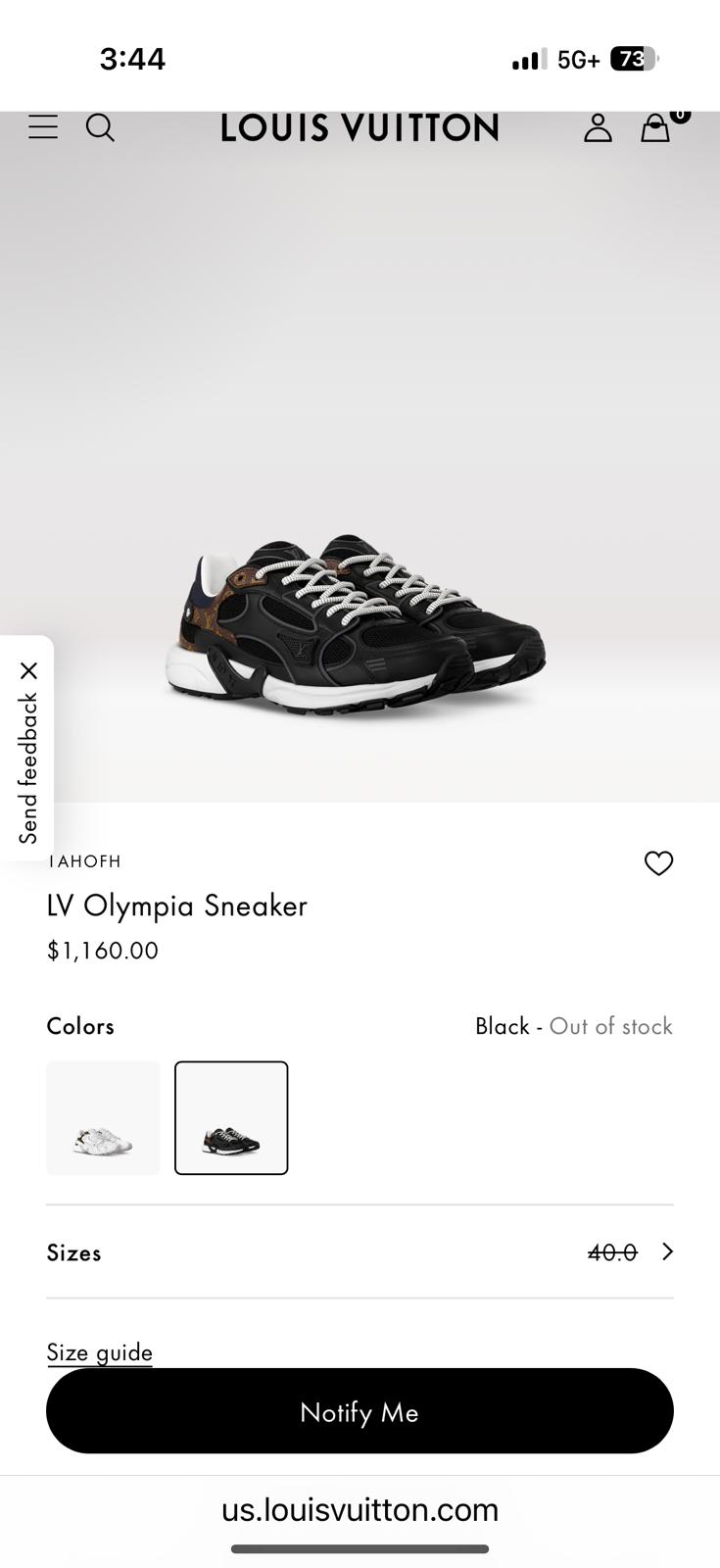 LV Olympia Sneaker Black Monogram couple's collection IAHOFH