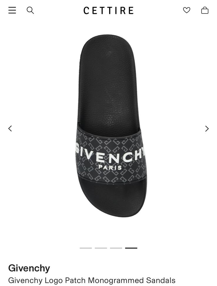 givenchy logo patch monogrammed sandals pd1128 black