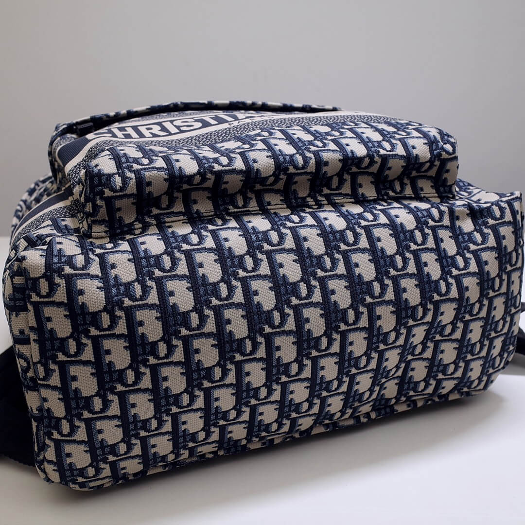 83162l rider oblique backpack dark navy blue white embroidery