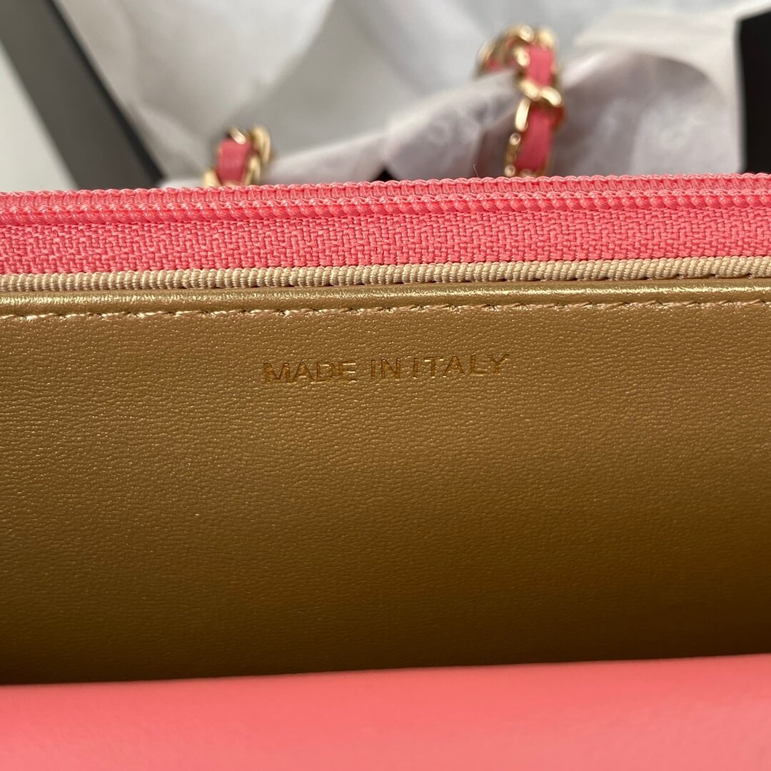ap1450 wallet on chain shoulder bag cross body bags rose red lambskin