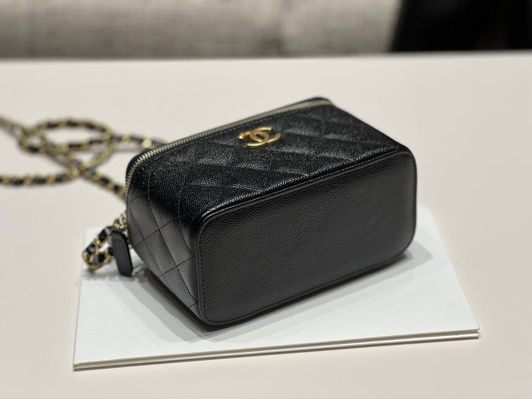 cha ap2805 2022cc crossbody bag haas caviar leather black