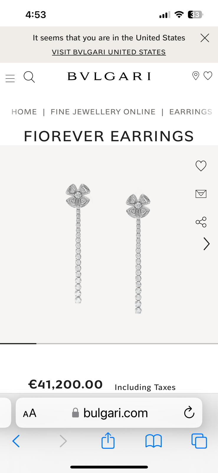bvlgari fiorever earrings silver bv24091401