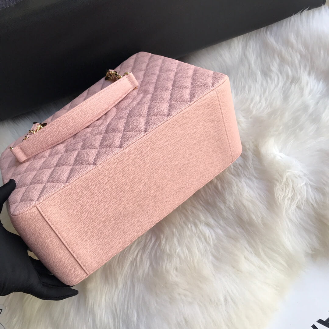 cha tote bag pink caviar gold hardwre 50995