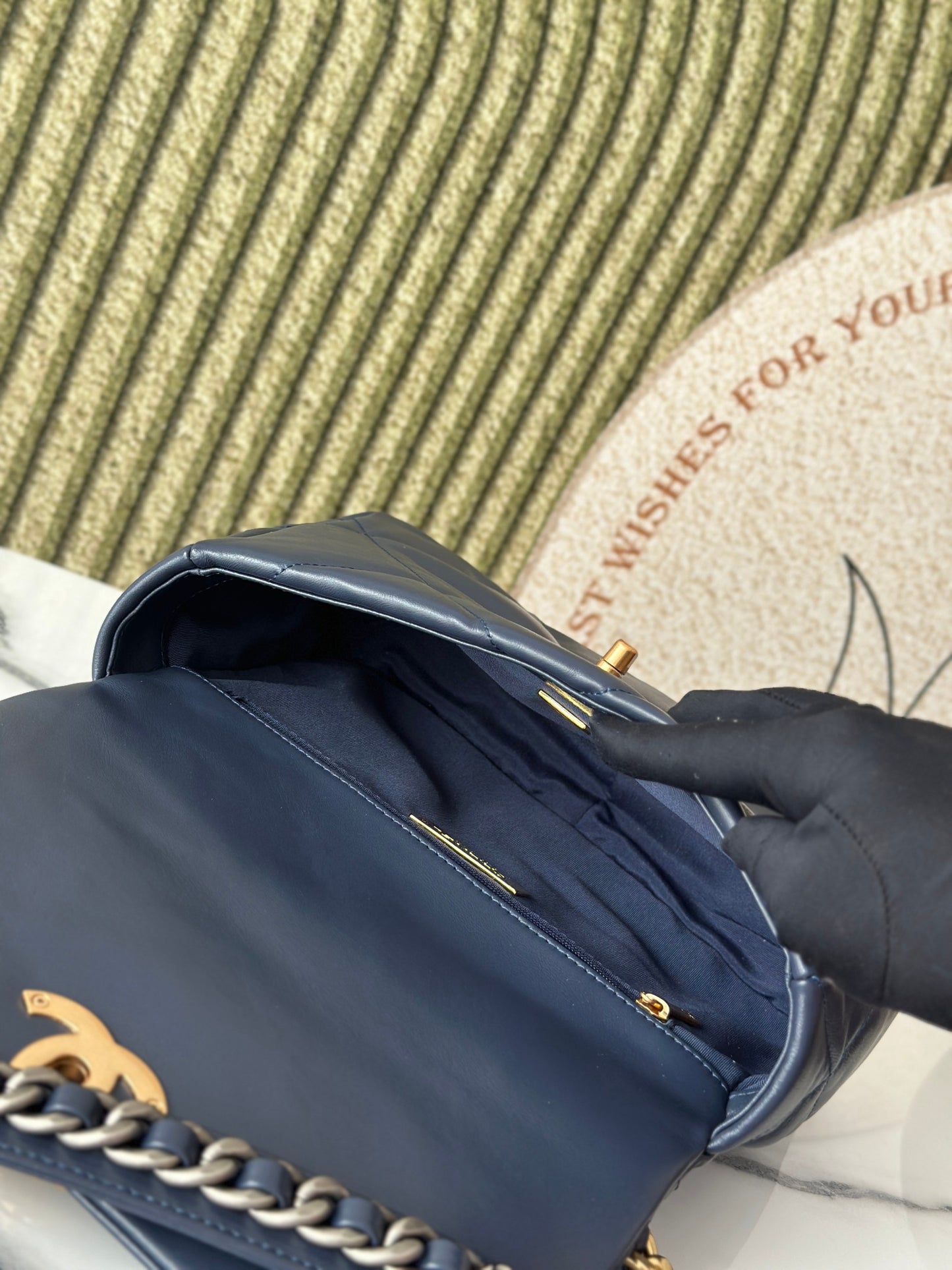 CHANEL 19 Bag shoulder bag 1160 Navy