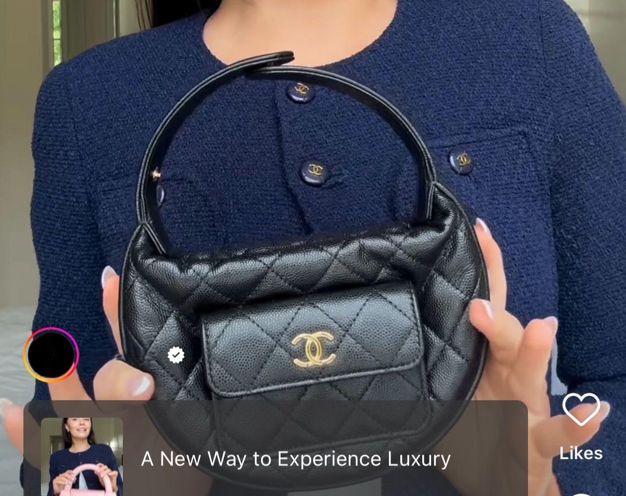 cha black caviar handbag eg240831