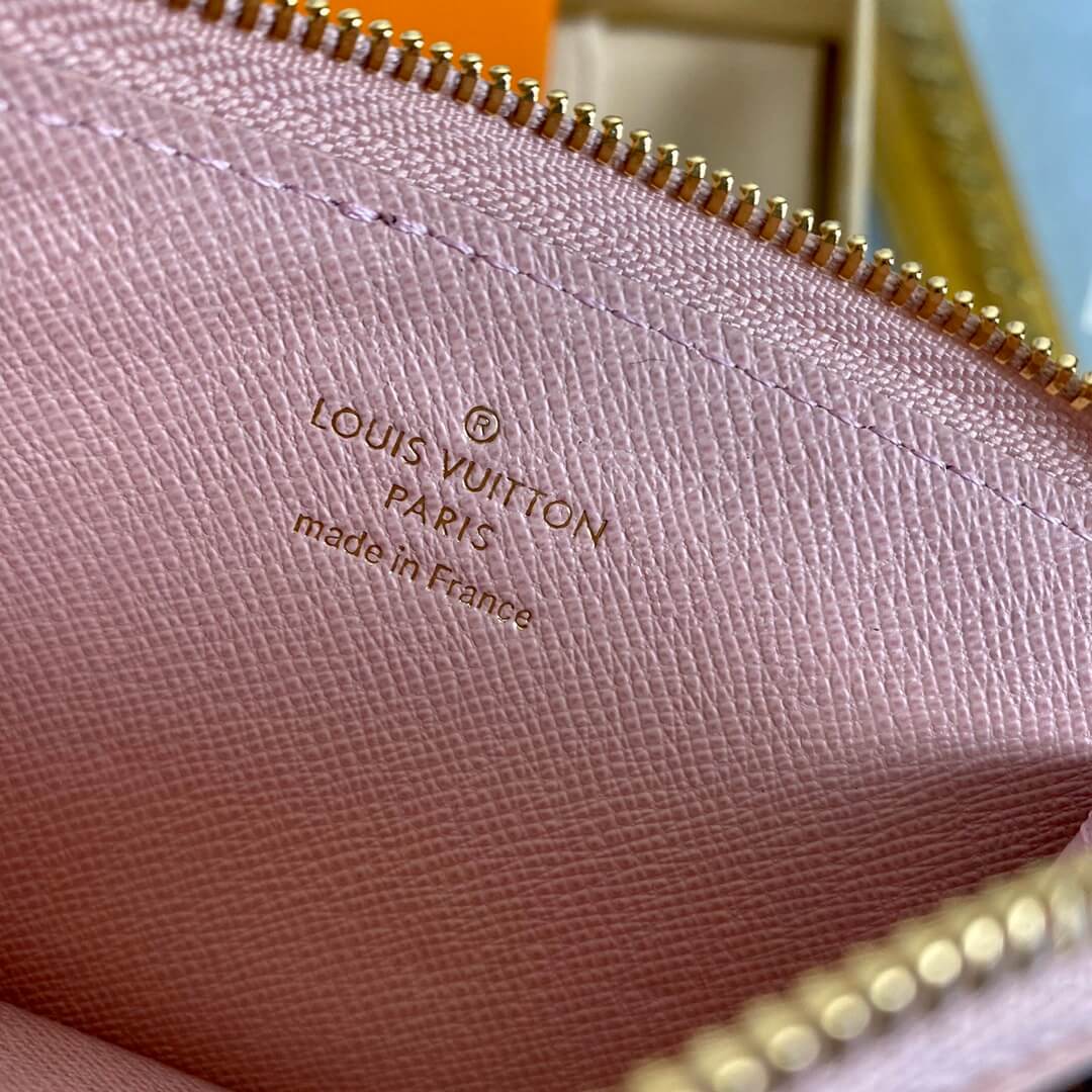 card holder recto verso monogram m69431 pink