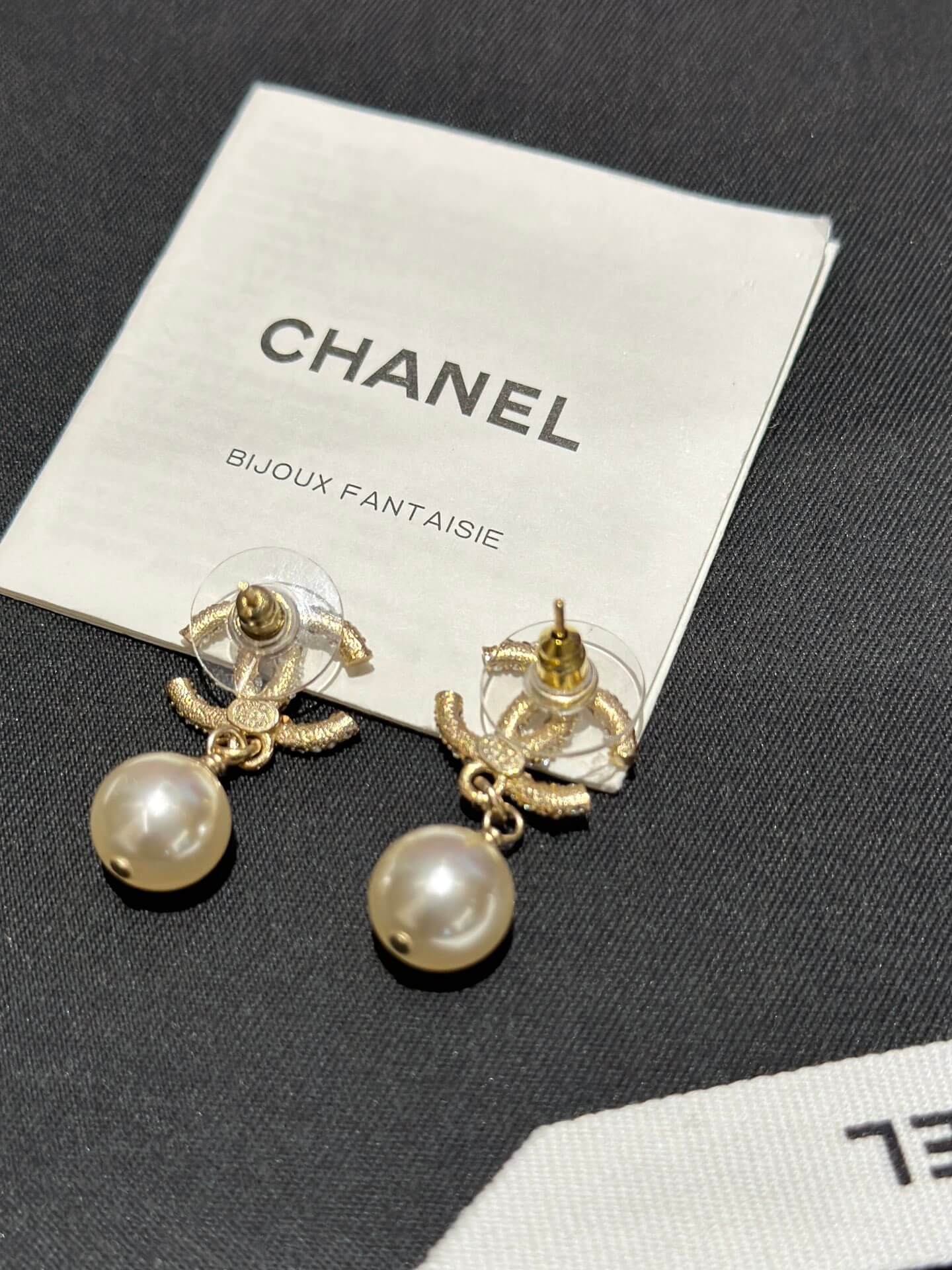 chanels high end sense niche new trendy pearl pendant earrings ehc2