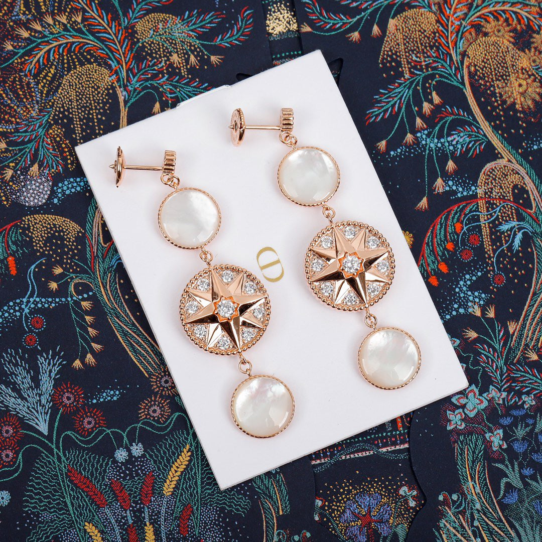 dior earrings rose gold kfn08081