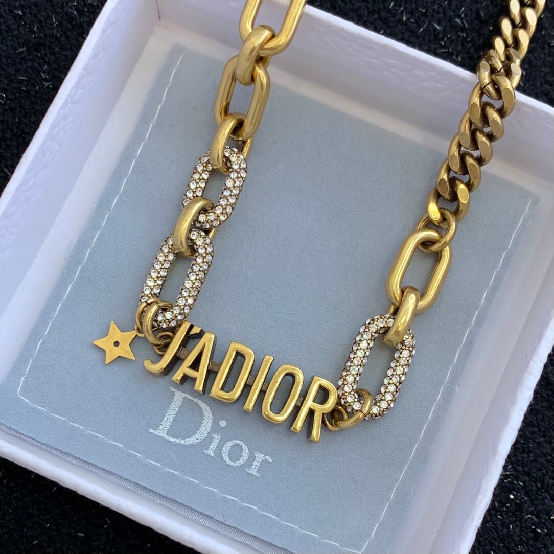 dior new letter vintage versatile personalized necklace celebrity collar chain xl13168a23