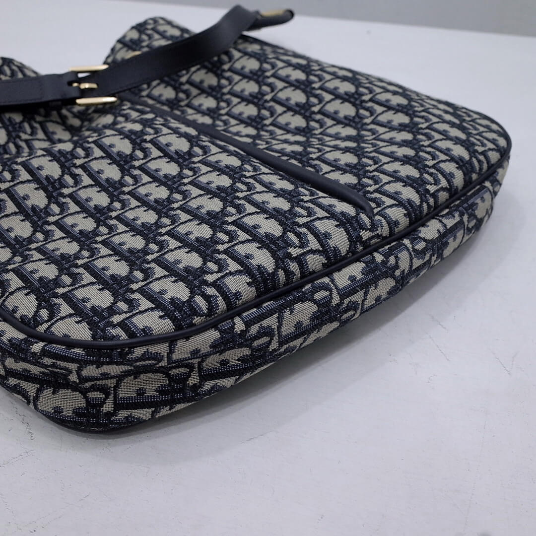 dior nolita leather shoulder bag 2312 black monogram large size 34cm