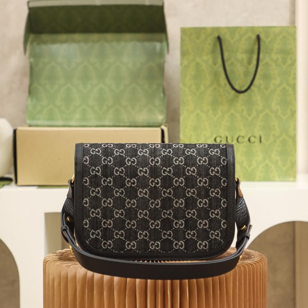 gg 602204 shoulder bag bag leather black