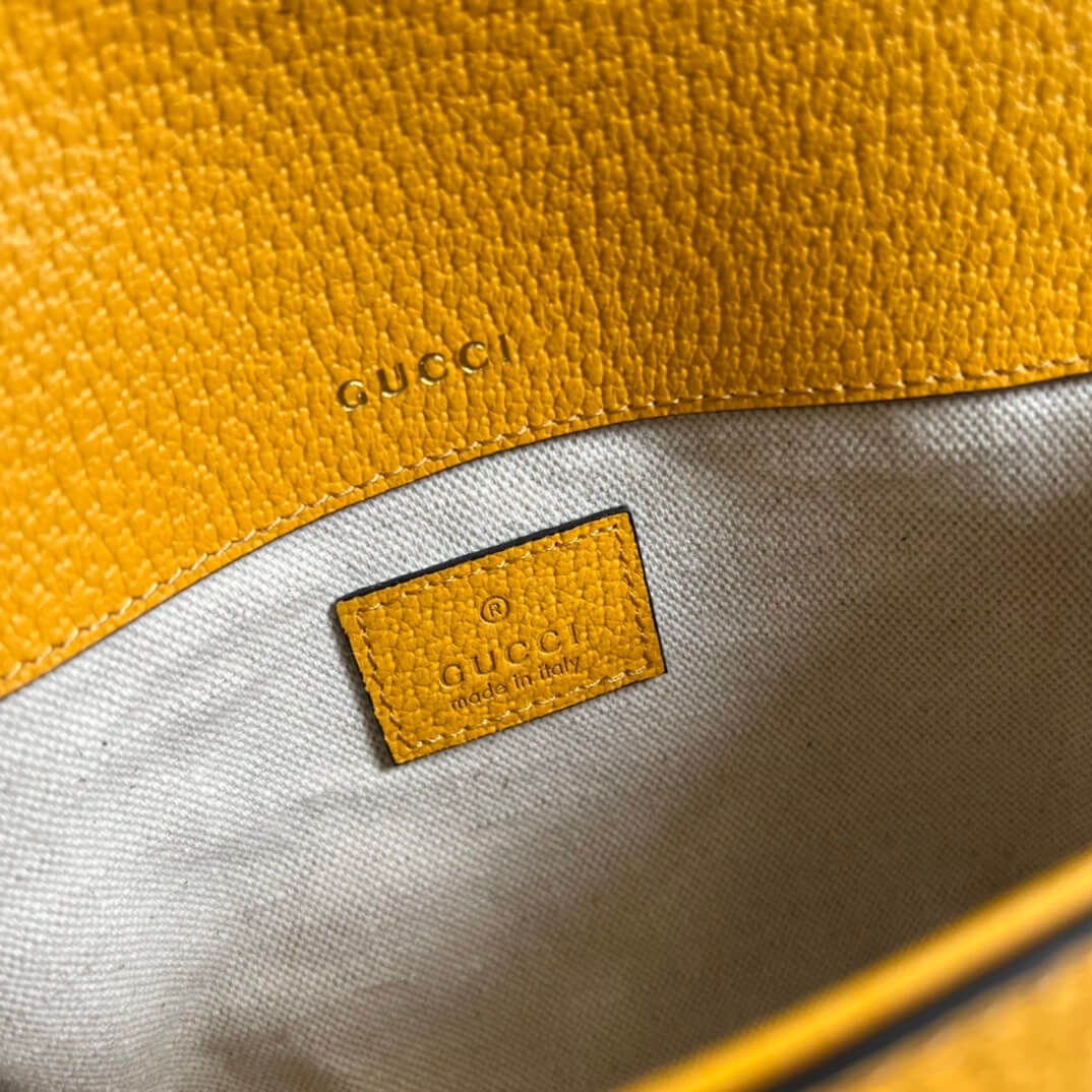 gucci shoulder mini bag yellow 658874