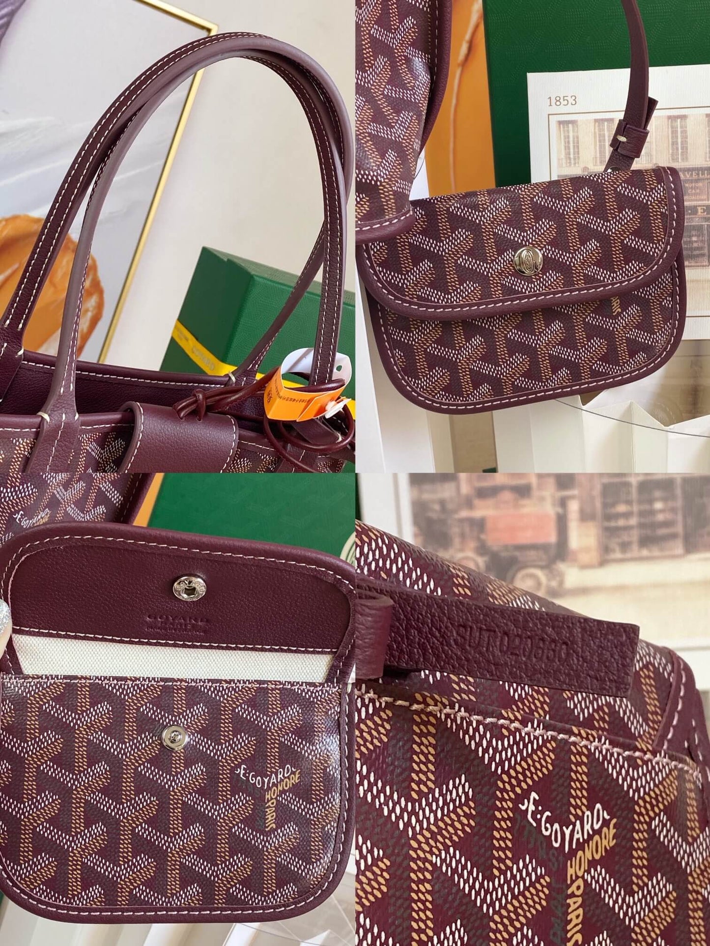 gy 020660 maroon win red sac anjou mini tote bag reversible leather