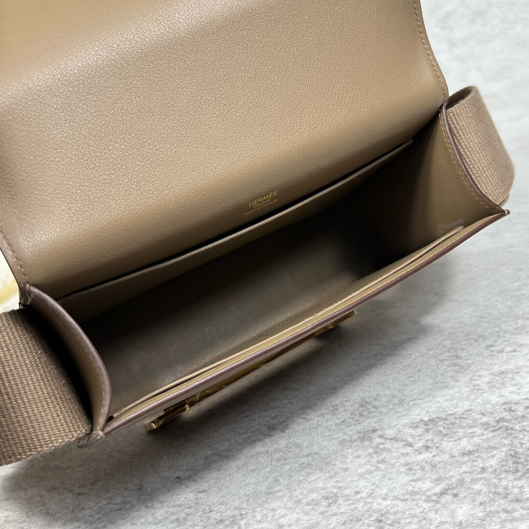 HM Geta Chevre Quebraco phw goatskin Shoulder bag ZF2505021 elephant grey