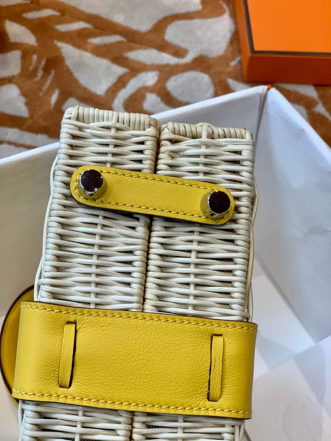 hermes kelly 20 mini picnic barenia osier wicker palladium hardware watercolor yellow qwe24080401