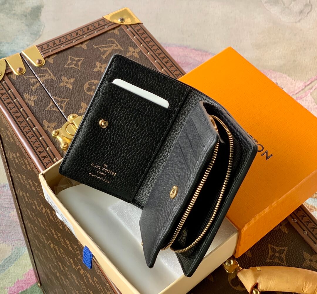 louis vuitton lv m41938 m81212 clea wallet black monogram embroidery