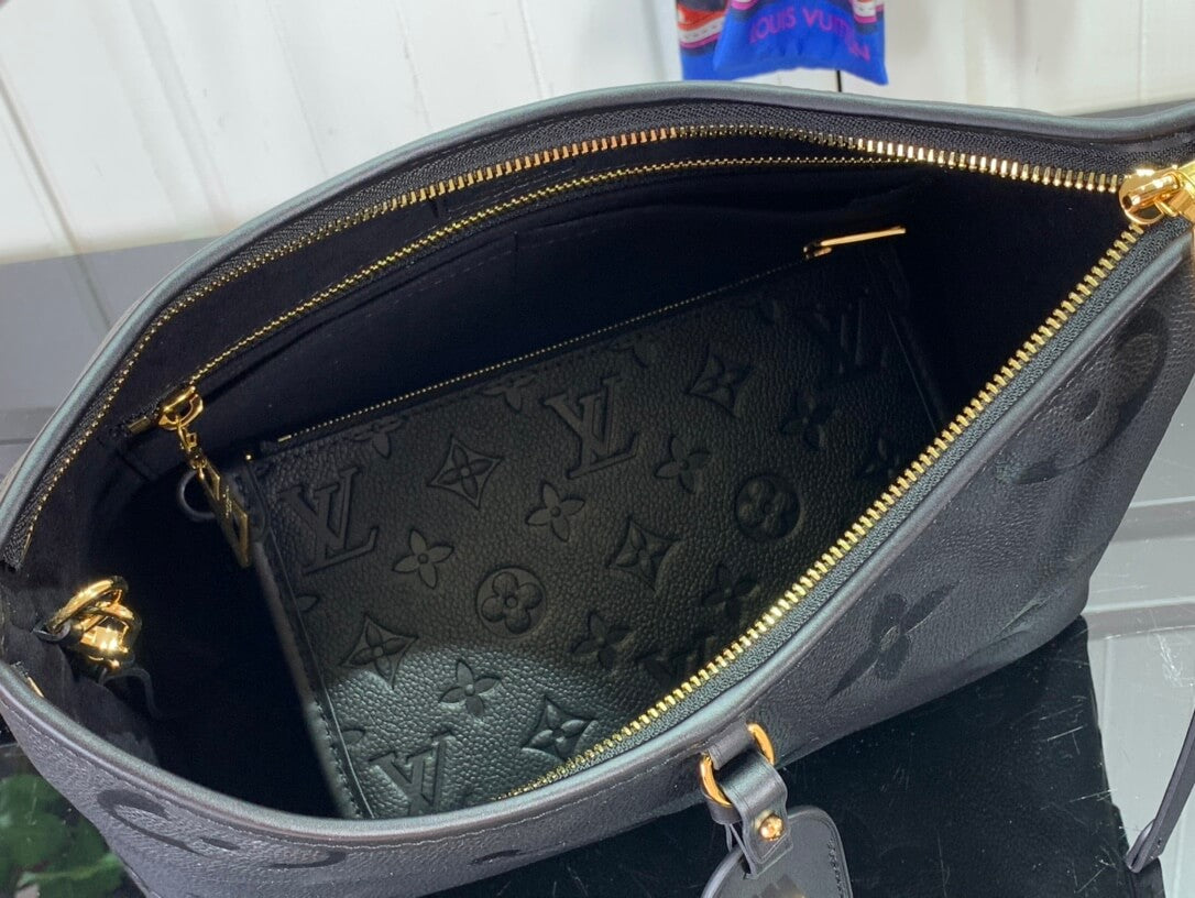 lv carryall pm shoulder bag black m46288