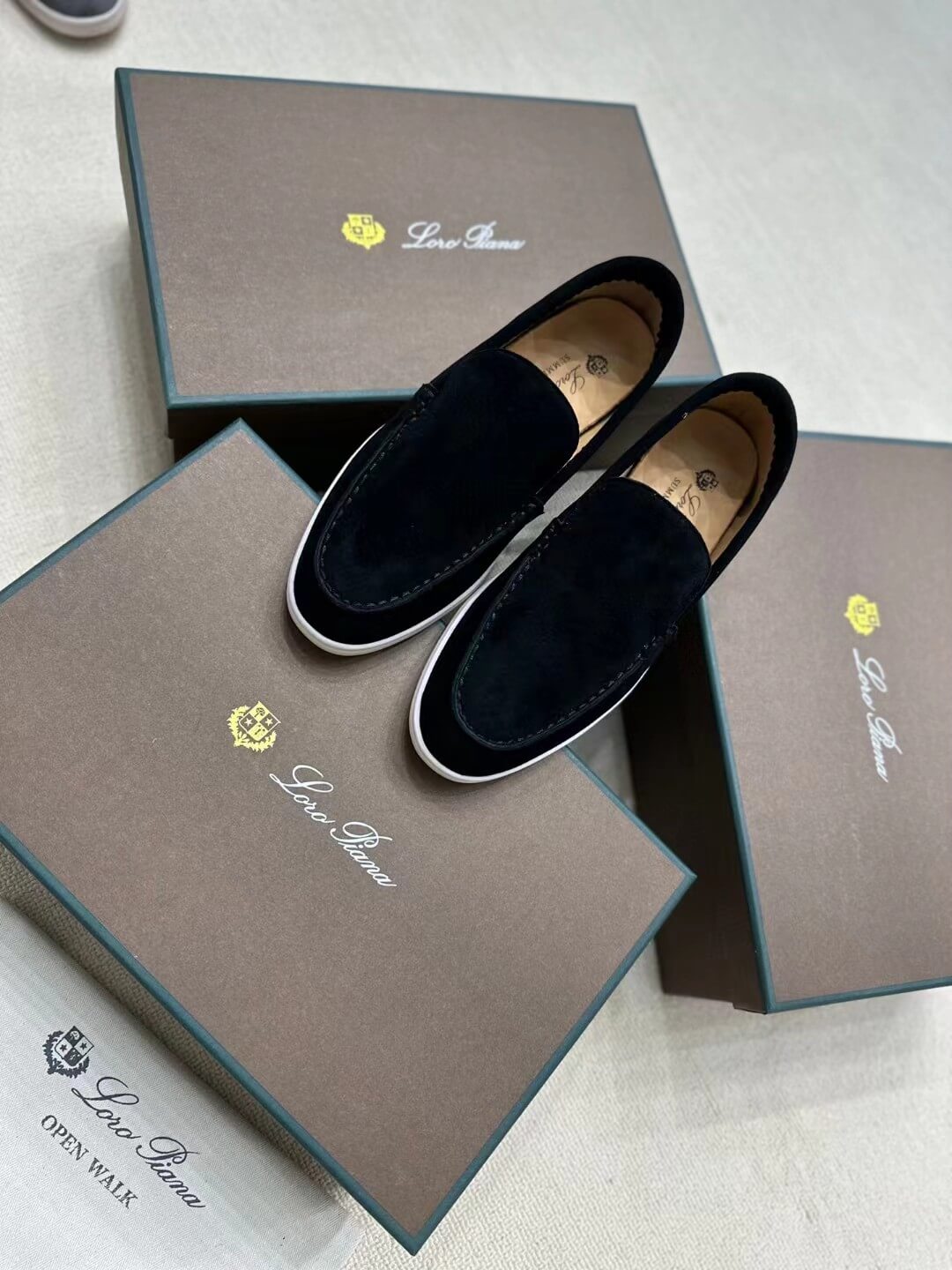 loro piana summer walk loafers shoes fae8124 dark blue µĸ±±¾