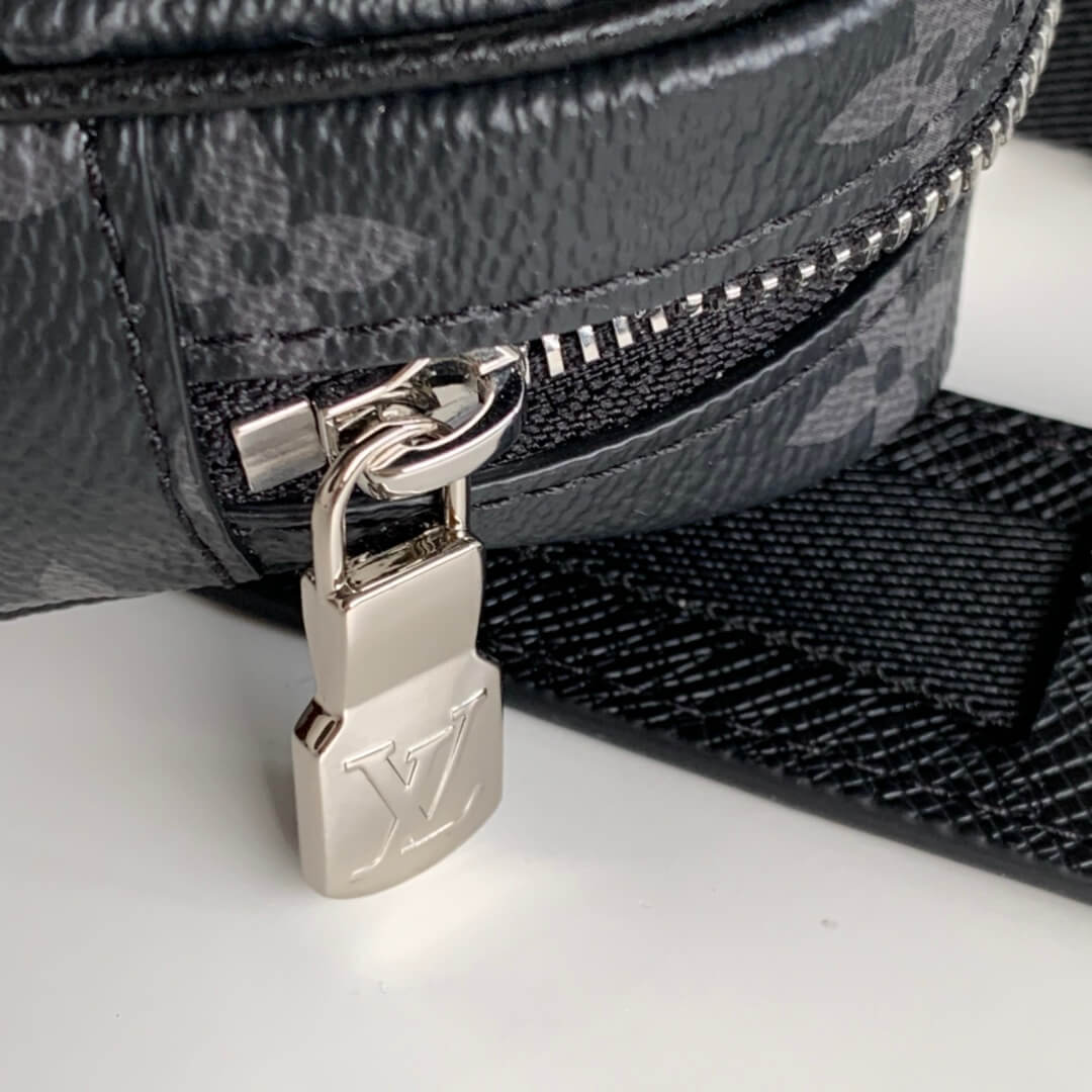 m30755 outdoor taigarama taiga fanny pack black mens bag monogram