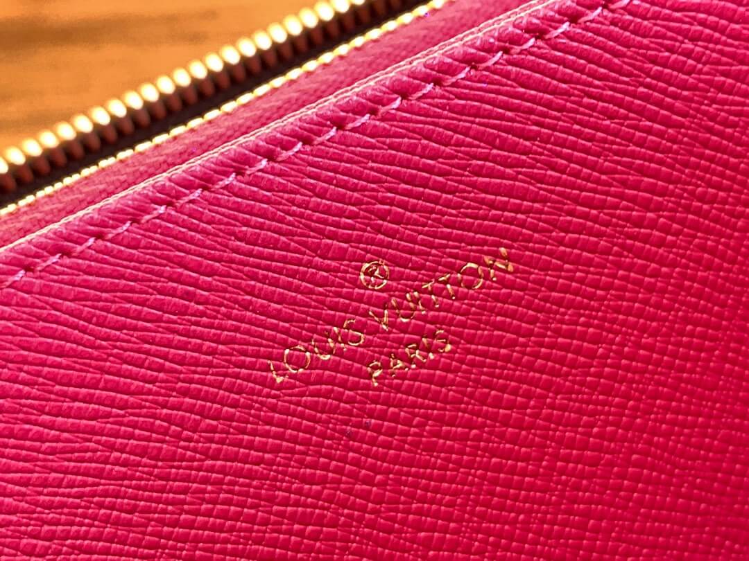m41894 zippy wallet rose red monogram clutch bag women purse free shipping