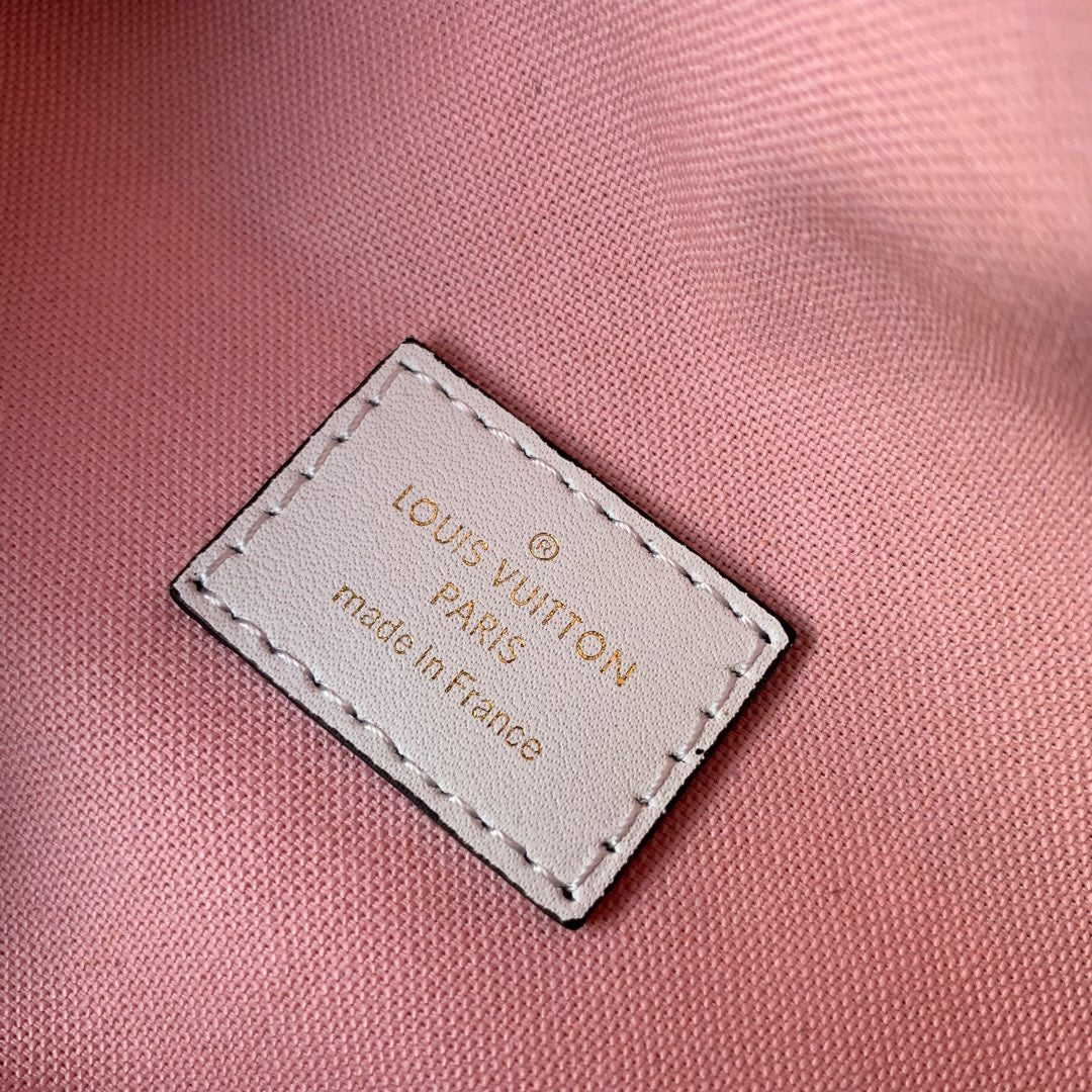 m44611 bumbag monogram fanny pack chest bag mens bag red pink calfskin