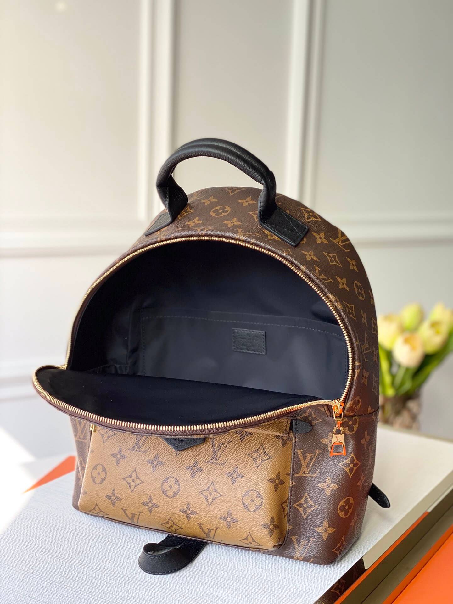 m44874 palm springs mini pm mmmontsouris monogram backpack cowhide khaki