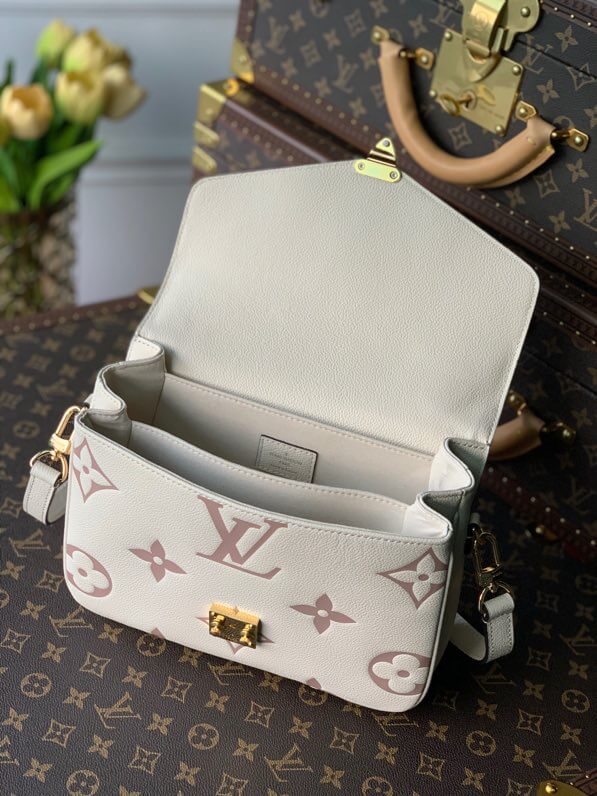 m45596 pochette metis shoulder cross body bags white 25cm top quality
