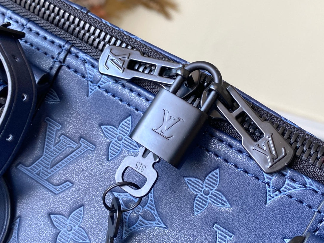 m45731 keepall bandouliere 50 monogram shadow blue high quality