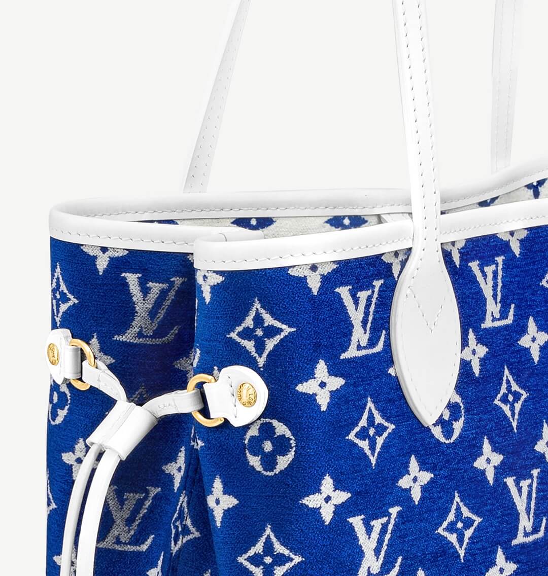 m46220 match neverfull monogram handbag blue calfskin monogram