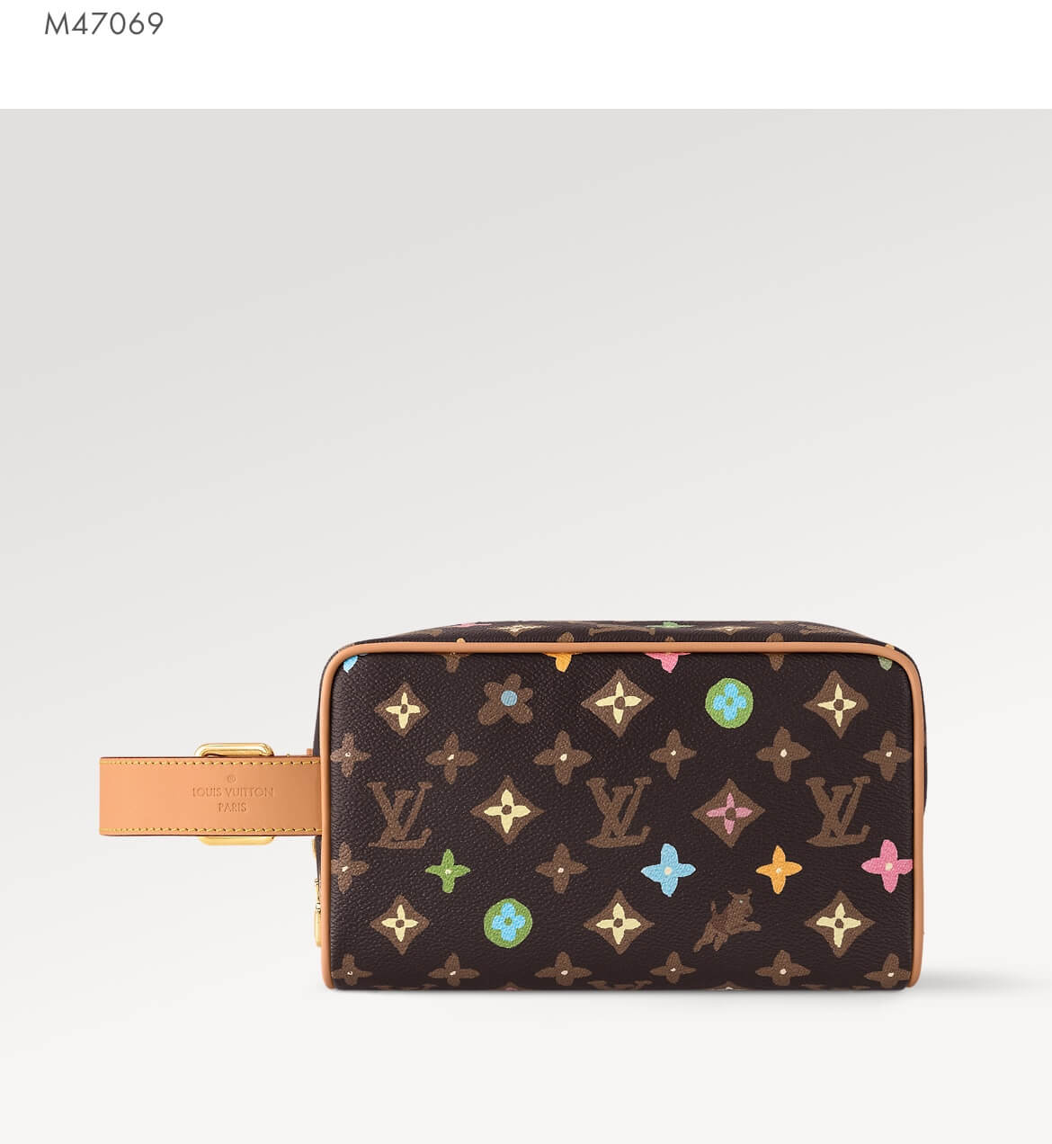 m47069 locker dopp kit monogram makeup bag brown