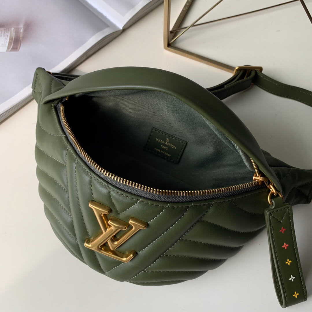 m53750 new wave bumbag fanny pack chest bag green lambskin lady bags