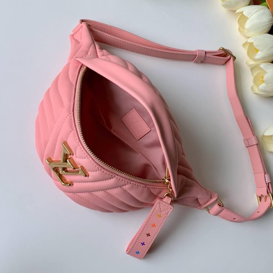 m53750 new wave bumbag fanny pack chest bag pink lambskin lady bags