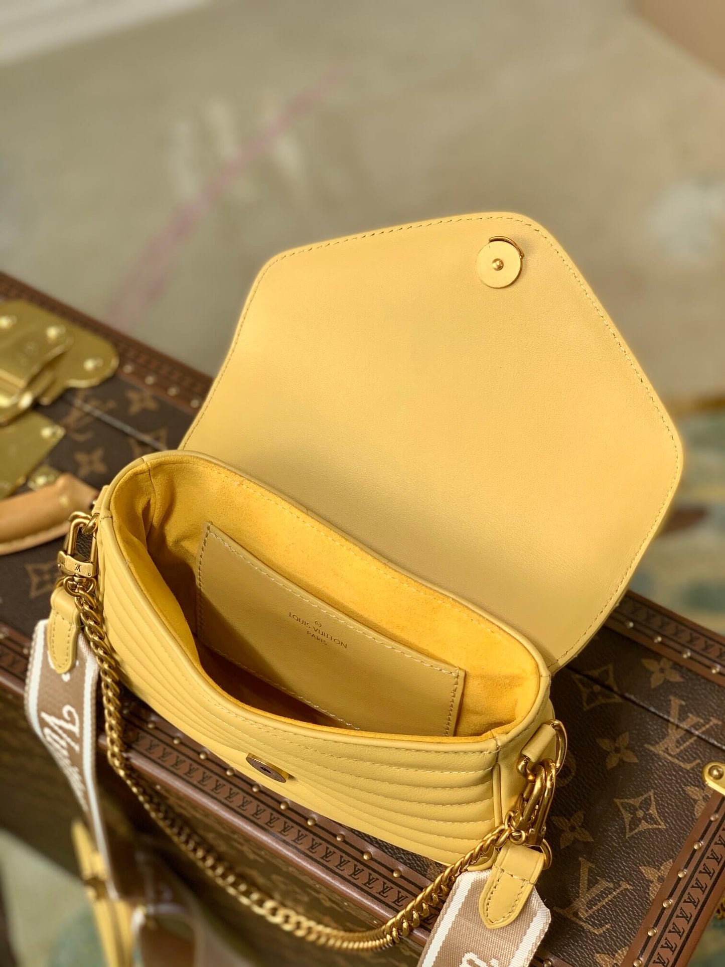 m57942 new wave multi pochette handbag cross body bags shoulder bag yellow calfskin