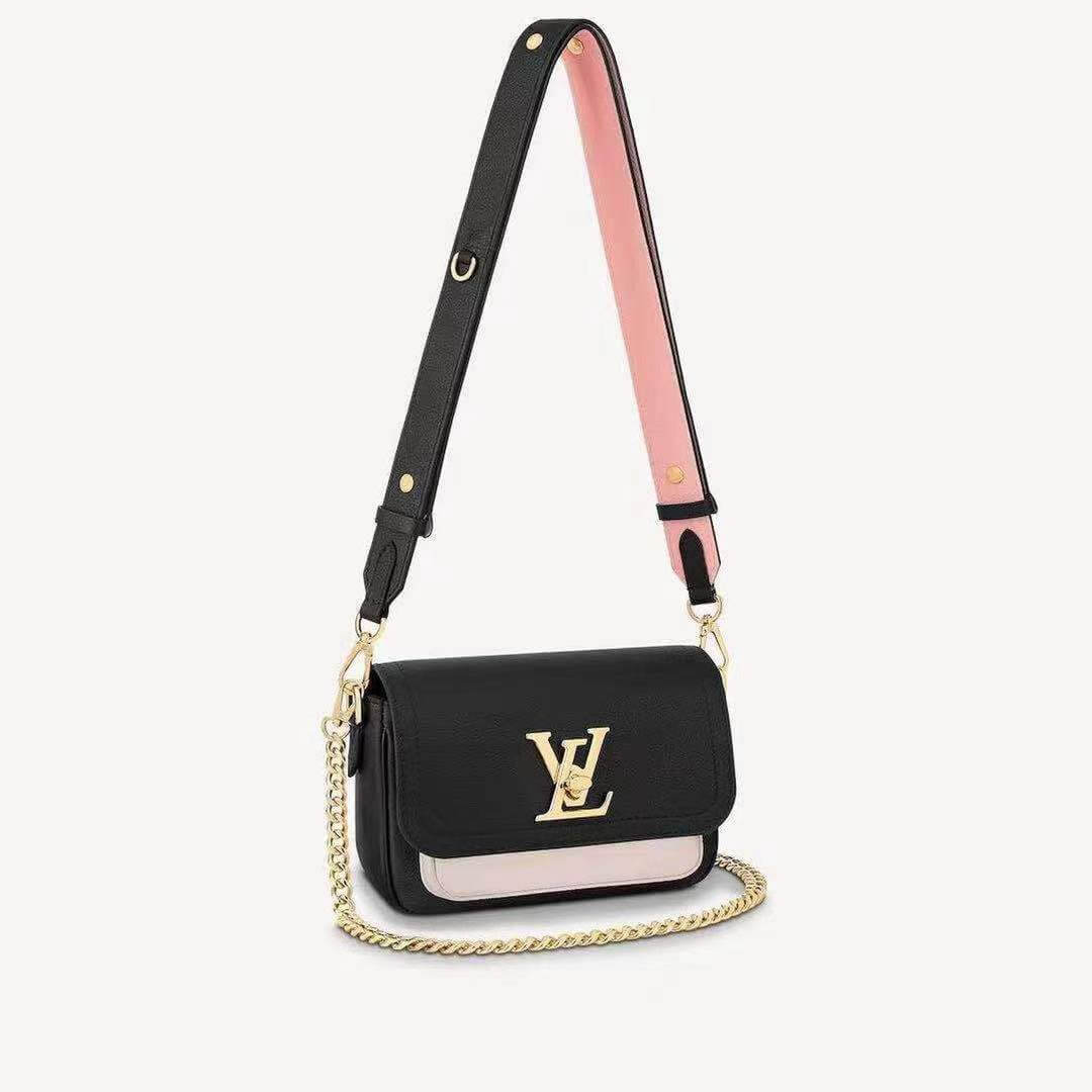 m58557 lockme tender shoulder bag cross body bags black lambskin