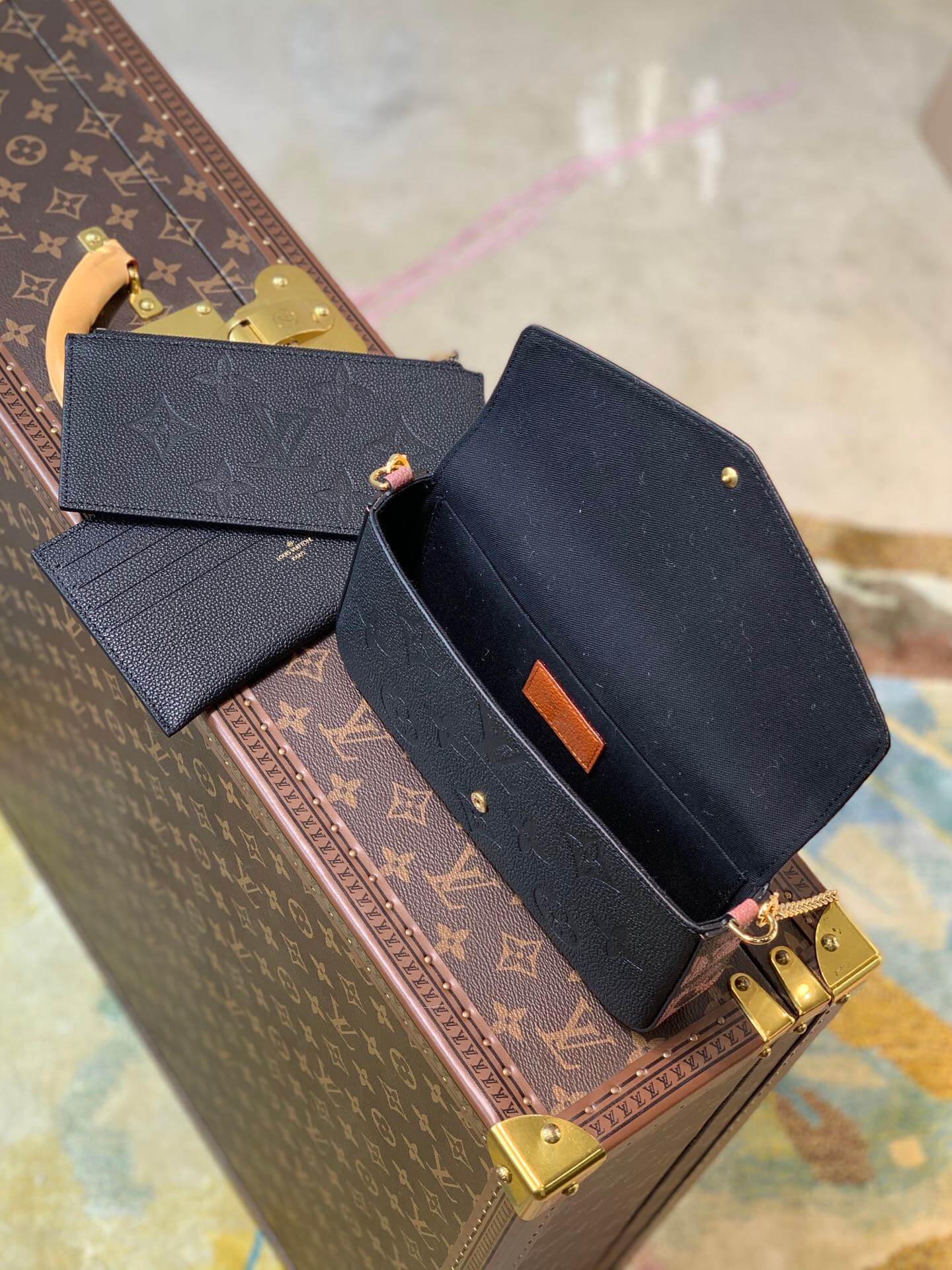 m80679 felicie pochette clutch bag shoulder bag cross body bags mini black