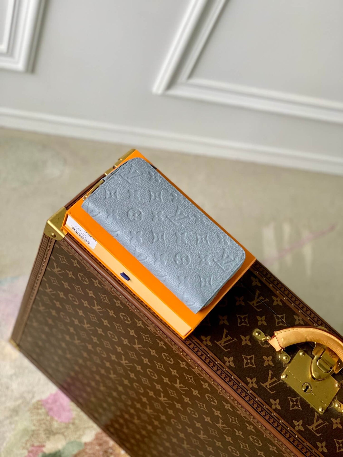 m82926 zippy wallet spring in the city monogram empreinte wallet haze blue