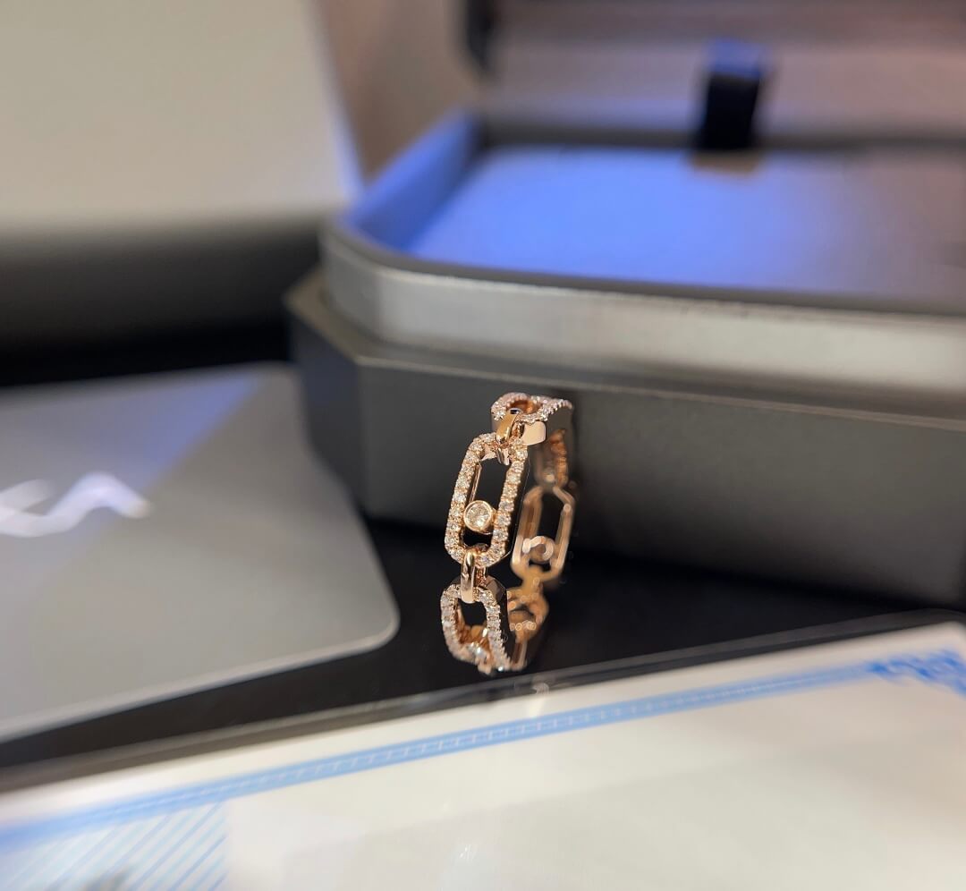 messika rose gold diamond ring jzc1